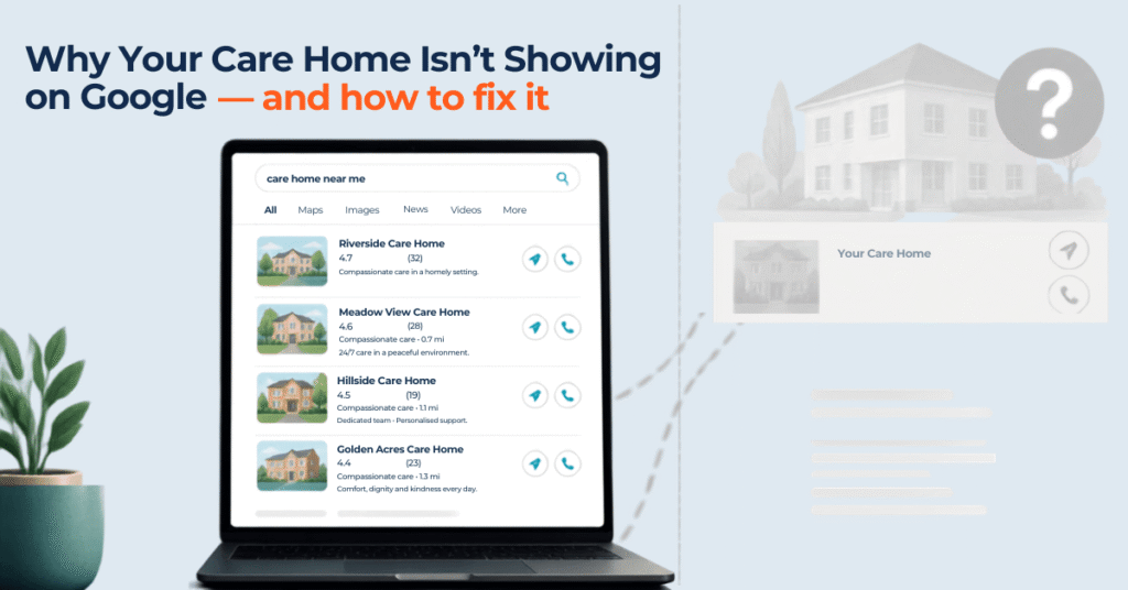 care home not showing on google
