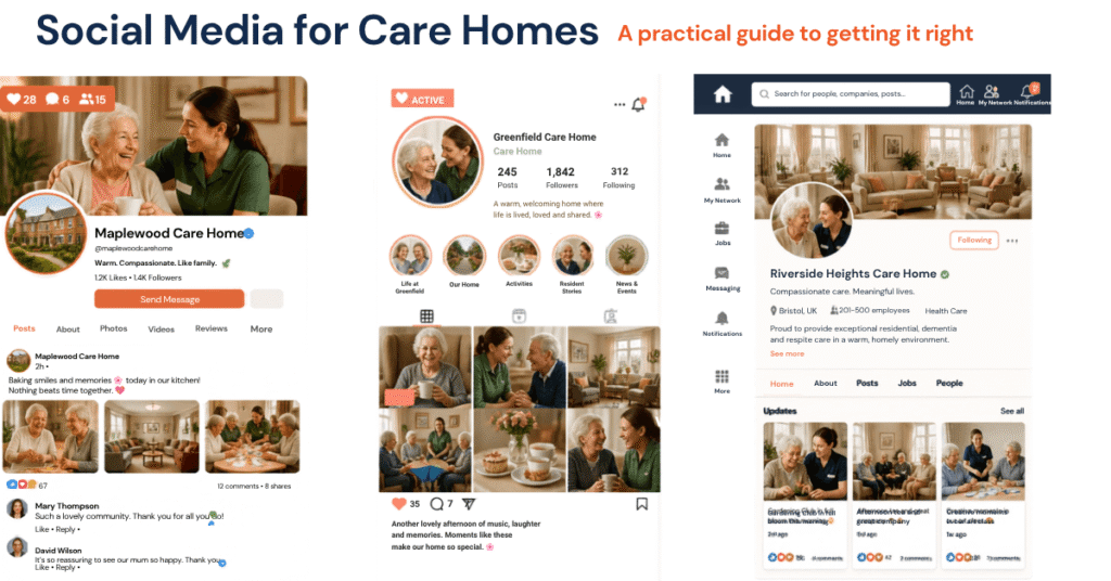social media for care homes